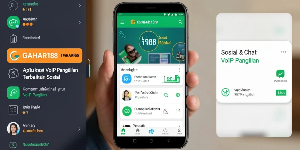 Antarmuka GAHAR188 yang sederhana untuk VoIP Panggilan.