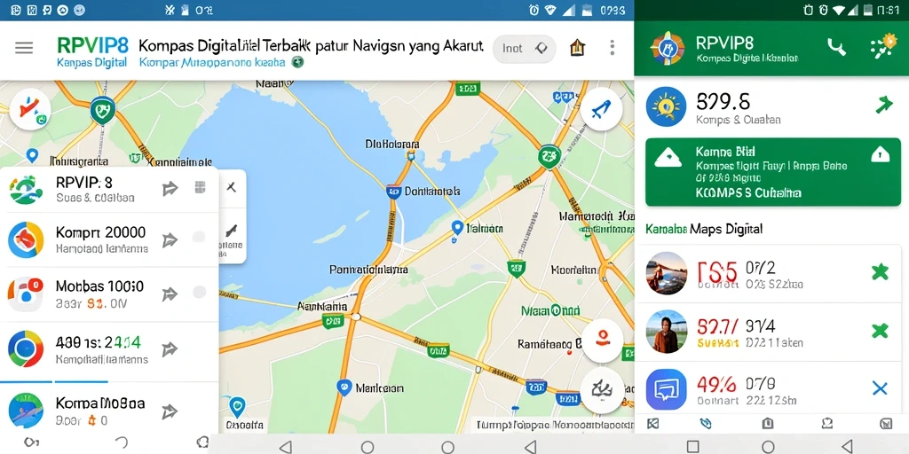 Antarmuka RPVIP8 menunjukkan fungsi kompas digital dengan jelas.
