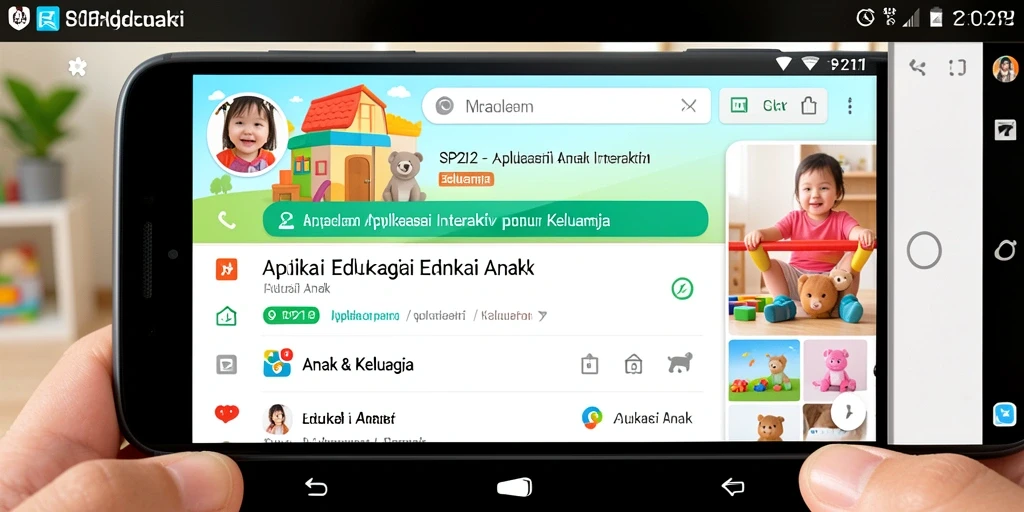 Tampilan antarmuka SP212 yang ramah anak dan interaktif.