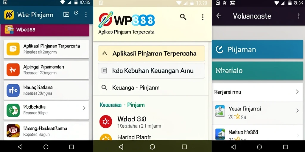 Antarmuka WP888 menunjukkan kemudahan dalam mengajukan pinjaman.